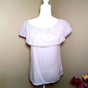 Old Navy lavender peasant top Size S